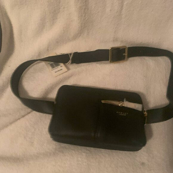 Radley London Pockets Icon Small Leather Zip Top Belt Bag - Black - Picture 3 of 4